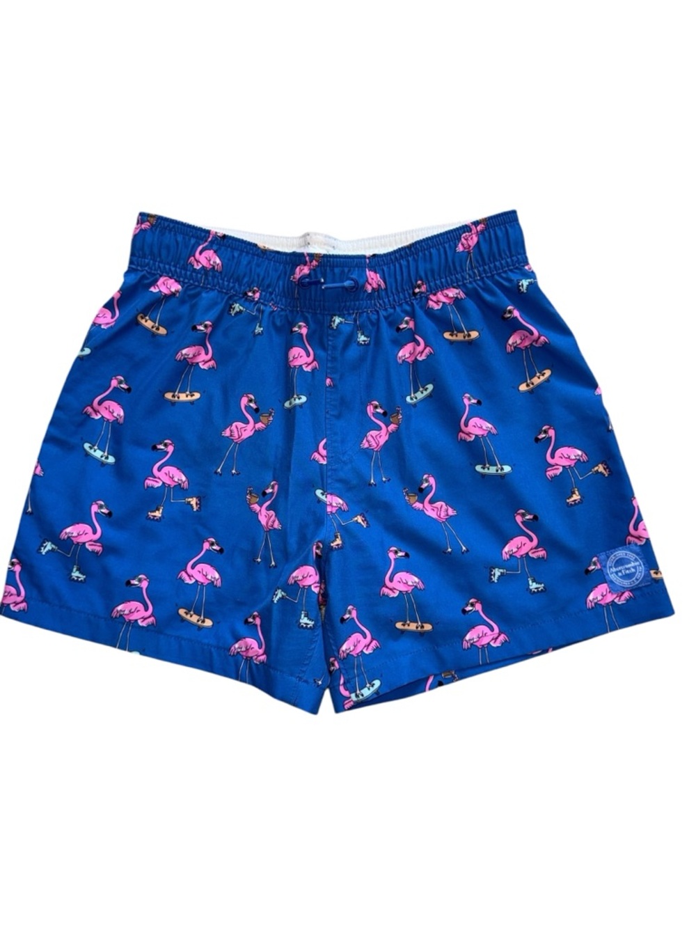 Abercrombie Kids Boys Swim Trunks Blue Flamingo Print Size 9/10